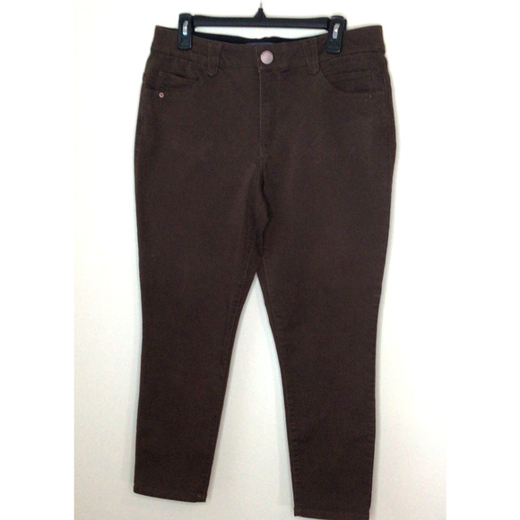 Democracy "Ab"solution Brown Jeans Size Petite 12 - Picture 1 of 7